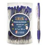 โยยา ปากกากด #1017 1.0 มม. หมึกน้ำเงิน แพ็ค 50 ด้าม/Yoya Pen # 1017 1.0 mm. Blue ink, pack of 50 pieces