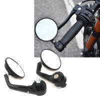 Round 78" Handlebar Aluminum Alloy Motocycle Rearview Mirrors Moto End Motor Side Mirrors Motorcycle Cafe Racer Accessories