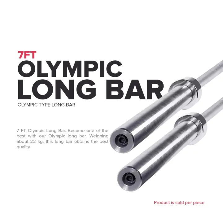 Pinoygym 7ft / 7 Feet 2.2 m Olympic Barbell Bar Long Bar Exercise long