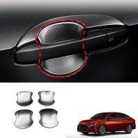 Car Chrome External Door Handle Bowl Cover Cup Cavity Trim Insert Catch Molding for Toyota Yaris Ativ / Vios 2022 2023 Accessories Parts Kits