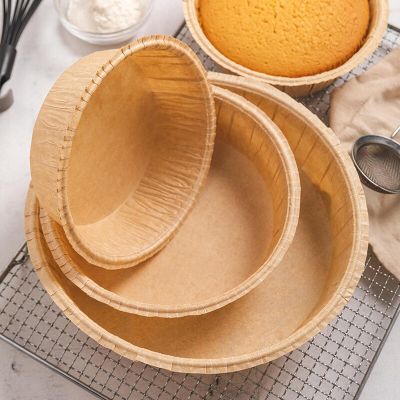 20ชิ้น6/8/10In กระดาษถาดอบขนมผ้าชีฟองชีสเค้กแบบใช้แล้วทิ้งพิมพ์ทำเค้กขนมปังปิ้งขนมปังอุปกรณ์แม่พิมพ์ห้องครัวขนมกลม