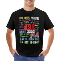 Names Of Jesus - Christian T-Shirt Sweat Shirt Oversized T Shirt Blondie T Shirt Black T-Shirts For Men