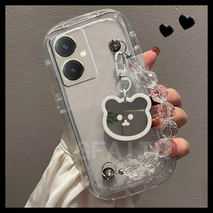 เคสโทรศัพท์สบู่-vivo-y27-y36-y78-4g-5g-2023ใหม่สร้อยข้อมือกระจกหมีเล็กๆน้อยๆโปร่งใสกันกระแทกกรอบป้องกันกล้องเคส-vivoy27-vivoy36