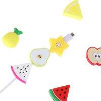 1pc Soft Cute Cartoon Fruit Cable Bite Phone Charger Protector Cord Data Line Cover Smartphone Wire Accessories