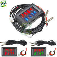 DC4-28V Dual แสดงผล Digital Temperature Controller Temperature Sensor Tester With NTC Waterproof Metal 2 Probe