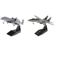 ALILAZA 1/100 A-10โจมตีเครื่องบิน + F-14 TomcatนักรบอเมริกันDiecastรุ่น