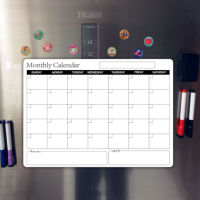 Magnetic Monthly Weekly Planner ปฏิทิน Dry Erase Whiteboard สติ๊กเกอร์ติดตู้เย็น Message Board Menu
