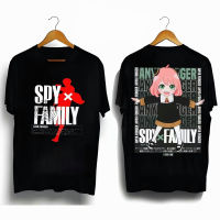 SPY FAMILY สีขาวเสื้อยืดแขนสั้นลายการ์ตูน แฟชั่นเสื้อโอเวอร์ไซส์ผู้ชายและผู้หญิงคอกลม(S-5XL)