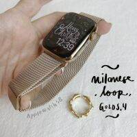 สายสแตนเลสถัก milanese สีทอง gold s4