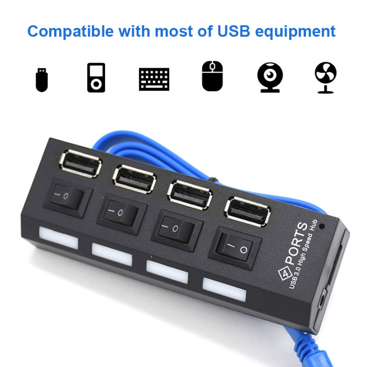 Mini USB Hub Extensions, 4 Port 3.0 Hub, 2.0 Hub, Adapter Station, Ultra  Slim Portable Data Hub, USB Splitter Aluminum - AliExpress