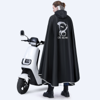 【cw】Electric battery car single double enlarged thickened raincoat long full body menwomen riding rain proof poncho rain coat women ！