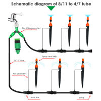 【คุณภาพสูง】10ชิ้นปรับไมโครสปริงเกลอร์การเกษตรรดน้ำ Dripper สวนท่อหัวฉีด2ชนิดของฟังก์ชั่นสำหรับ4มิลลิเมตร HoseEasy การติดตั้งประสิทธิภาพการประหยัดน้ำ! มักใช้น้ำประปาในครัวเรือน