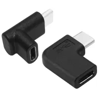 90 Degree USB C Type C Male to Female Adapter,Right &amp; Left Upward &amp; Downward Angled 90 Degree USB-C USB 3.1 Type-C Male to Female Extension Adapter