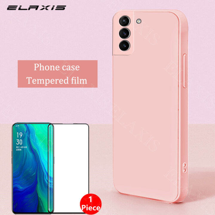 elaxis-เคสโทรศัพท์สำหรับ-samsung-เคส-tpu-นิ่มซิลิโคนเหลวขอบตรงสีพื้นกันตกสำหรับ-samsung-galaxy-s21-5g-s21-plus-5g-s21-ultra-5g