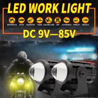 12-80V Electric Bike LED Front Light E-Scooter Bicycle Headlight Waterproof Horn C2W0