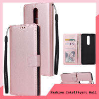 【User-friendly】 สำหรับ F11 Pro Wallet-Type PU เคสโทรศัพท์ป้องกันพร้อมหัวเข็มขัด &amp; 3ตำแหน่งการ์ด