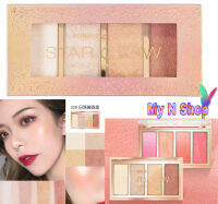 อายแชโดว์ บลัชออน ไฮไลต์ พาเลท 3 in 1 Romantic Color Star Glow สีสวย เนื้อเนียน กันน้ำ ติดทน