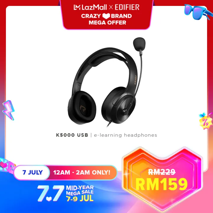 Edifier K5000 - USB Over-Ear Headphone for E-Learning