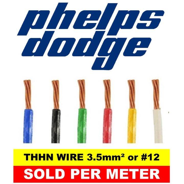 PHELPS DODGE THHN WIRE 12 (3.5mm) PER METER | Lazada PH