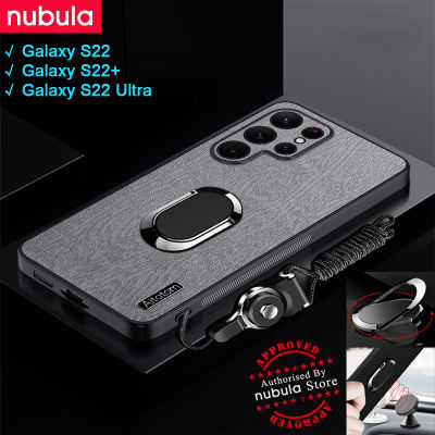 NUBULA เคสสำหรับ Samsung Galaxy S22 Ultra | S22 | S22 + Plus 5G เคสผิวเปลือกไม้หนังรู้สึก S22อัลตร้า Hp Galaxy Plus เคสกันกระแทกโทรศัพท์มือถือฟรีที่ยึดโทรศัพท์ในรถกรอบด้านหลังสำหรับ Samsung Galaxy S22 Ultra 5G S22 + Plus