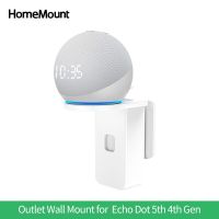 HomeMount Outlet Wall Mount Stand for Alexa Echo Dot 5th 4th Gen Hanger Household Smart Speaker Holder Bracket Hide Messy Wires