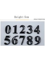 【LZ】✠┅✳  5cm Fashion Door Number Sign 3D 0-9 Plate Tag Hotel House Sticker Address Home Black Lable