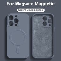 Original Liquid Silicone Case for iPhone 14 13 12 Mini 11 Pro Max X XR XS 8 Plus For Magsafe Magnetic Wireless Charge Cover