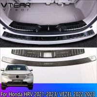 Vtear สำหรับฮอนด้า HRV HR-V 2021-2023 /Vezel 2022 2023 รถยนต์สแตนเลสอุปกรณ์ตกแต่งด้านหลังประตูด้านหลังยามฝาครอบป้องกัน (สีดำ) ชิ้นส่วนการปรับเปลี่ยนภาย