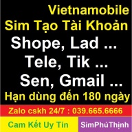 Sim khuyến mãi, Vietnamobile chuyên tạo và các tài khoản tele, fb,gmai thumbnail