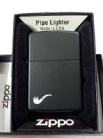 ZIPPO 218PL BLACK MATTE PIPE   สีดำเมทาลิค  ถังในแบบไปป์ ของใหม่ไม่ผ่านการใช้งาน  มาพร้อมกล่อง  รับประกันของแท้