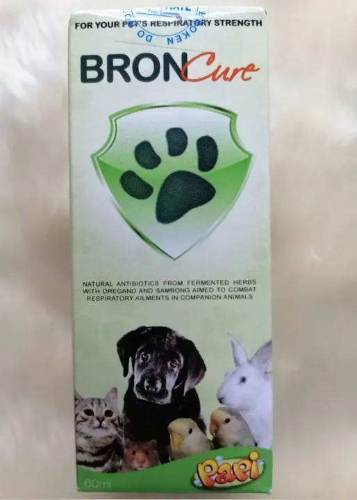 Broncure 60 mL for pets respiratory strength dogs, cats, and pot ...