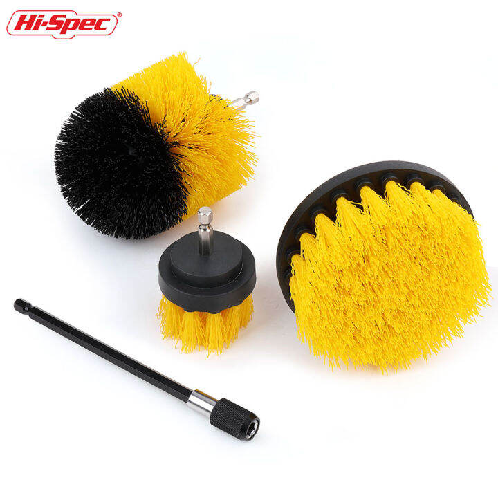 hi-spec-4pc-drill-brush-power-scrubber-cleaning-brush-for-drill-screwdriver-scrubber-brush-tub-cleaner-tools-kit