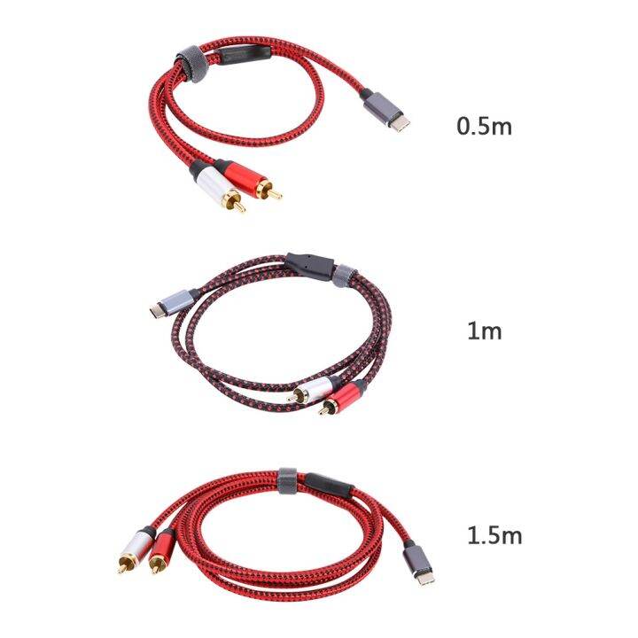 kabel-audio-usb-tipe-c-laki-laki-ke-2-kabel-audio-laki-laki-rca-untuk-xiaomi-huawei-tablet-speaker-amplifier-tv-0-5m-1m-1-5m