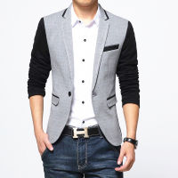 ZZOOI New Men Blazer Fashion Luxury Woolen Blends Patchwork Slim Suit Jackets Business Suit Male Wedding Dress Men M-6XL