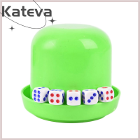 [Kateva] COD Polycom ลูกเต๋าถ้วยดื่มกระดานเกมเล่นพนันกล่องลูกเต๋ากับ5pcs dices