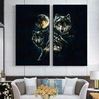 Street Art 3 Wolves Painting On Canvas Animal Pictures Modern Wolf Pictures Wall Pictures For Office Room Decoration Ornaments