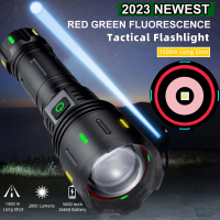 Brighest New Long Wick LED Flashlight With Long Range High-power escopic Focusing Type-c Charging Tactical Torch