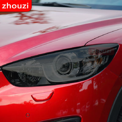 FNE 2ชิ้นสำหรับ Mazda CX5 KF 2019 2020 KE 2012-On แสงไฟหน้ารถสีดำฟิล์มป้องกันอุปกรณ์เสริมสติกเกอร์ TPU โปร่งใส
