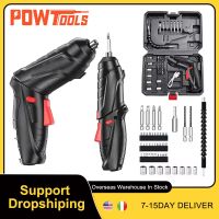 3.6V Electric Screwdriver Cordless Electric Screw Driver USB Charging Hand Drill Portable Powerful Impact Screwdriver 47Pcs Kit