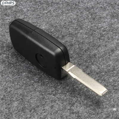 DFHRS เคสซองใส่กุญแจแบบไม่มีกุญแจสำหรับรถยนต์3ปุ่มรีโมทเคสกุญแจสำรองสำหรับ Jetta สำหรับ Passat (สีดำ)