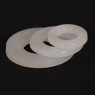 ☒ White black nylon plastic flat gasket washer m2-m20 50Pcs