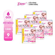 Combo 6 Băng vệ sinh Diana Sensi Siêu Mỏng Cánh 8 miếng + tặng thêm 1 miếng