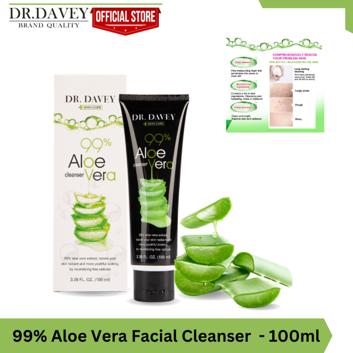 Dr. Davey Aloe Vera Facial Cleanser 100g Anti Aging, Breakout