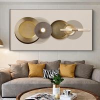 Nordic Luxury Abstract Gold พิมพ์โปสเตอร์ Modern Abstract Decor ภาพวาดผ้าใบ Wall Art รูปภาพสำหรับห้องนั่งเล่น