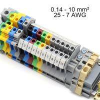 4PCS Terminal Connector UK-1.5/2.5/3/5/10 Wire Electrical Screw Cable Din Rail Terminal Blocks Strip Power Distribution Eletrico