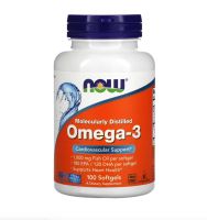 [ โอเมก้า 3 ] NOW Foods, Omega-3, 180 EPA / 120 DHA x 100 ซอฟเจล