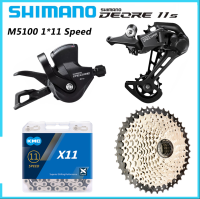 Shimano Deore M5100 11 Speed Groupset 1X11S MTB Shifter RD-M5100ด้านหลัง Derailleur Sunshine 11 S 42T 46T 50T 52T Cassette KMC 12S ชุดโซ่จักรยานอุปกรณ์เสริม