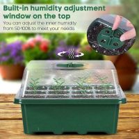 【hot】❈┅☈  12 Cells Hole Gardening Sowing Tray Tools Pots