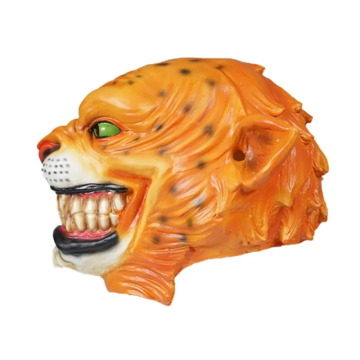 หน้ากากยางหัวเสือดาวการ์ตูนหน้ากากสัตว์สำหรับผู้ใหญ่ฮาโลวีน