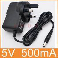 1PCS 5V500mA AC 100V-240V Converter Adapter DC 5V 0.5A 500mA Power Supply UK 3 Plug DC 5.5mm x 2.1mm